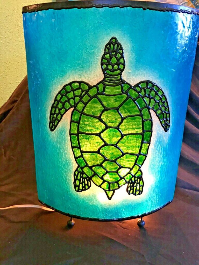 Logger Head Sea Turtle Lamp or Fish Swimming Lamp