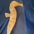 Large, Abstract Teak Wood Sea Horse Wall Sculpture/Carving